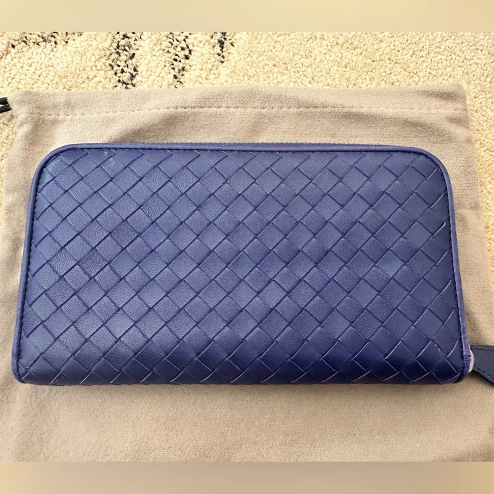 Bottega Veneta Intrecciato Zip Around Wallet